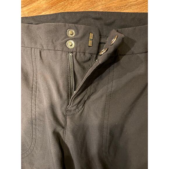 Athleta joggers black snap closure elastic at ankle back pockets women’s size 8 - Picture 3 of 13